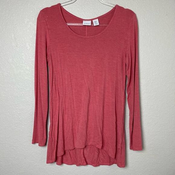 Kenar Tops - KENAR Scoopneck Sherbert Stretchy Hi Lo Top Size M